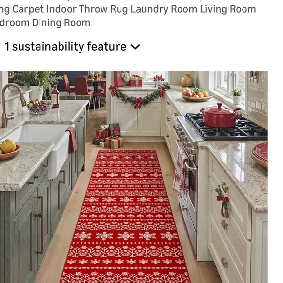 Topick Red Area Rug - Picture 2 of 3